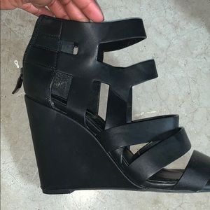 Black BCBG Wedges